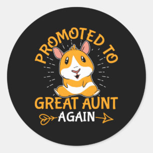 Sticker Rond Promu À La Grande Tante De Nouveau Hamster