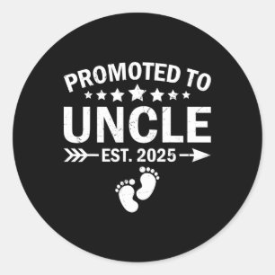 Sticker Rond Promu À Oncle 2025 Bientôt Être Nouveau Oncle Père