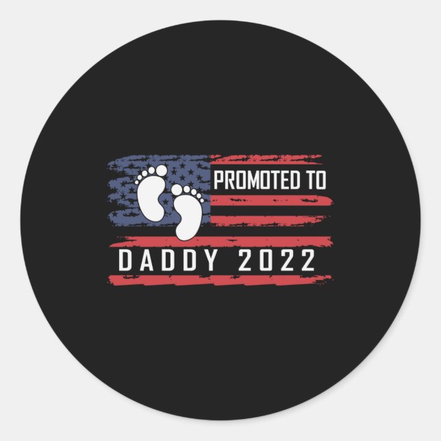 Sticker Rond Promu À Papa 2022 (Devant)