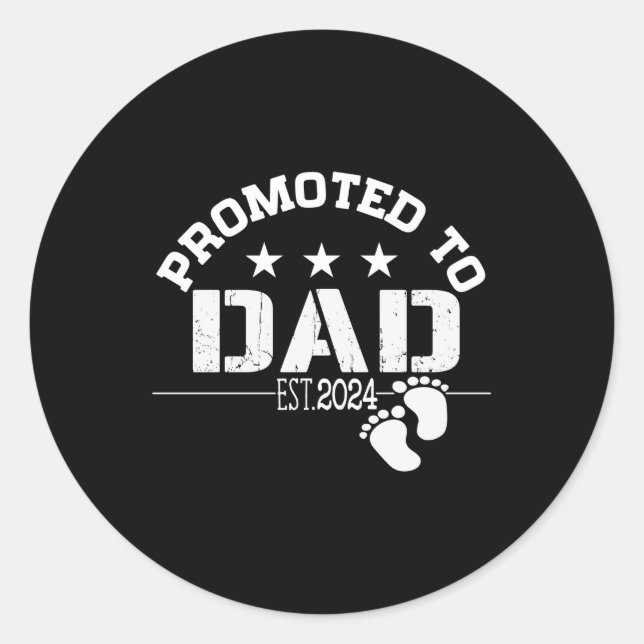 Sticker Rond Promu à Papa 2024 (Devant)