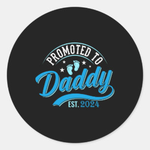Sticker Rond Promu à papa 2024 papa à être 2024