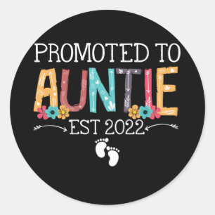 Sticker Rond Promu À Tante EST 2022 Tante Reveal