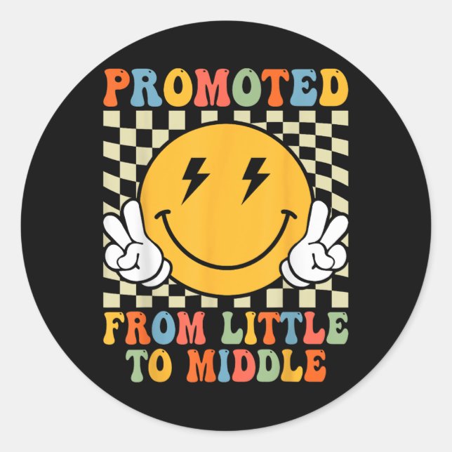 Sticker Rond Promu Au Frère Moyen Soeur Toddler Baby Ann (Devant)