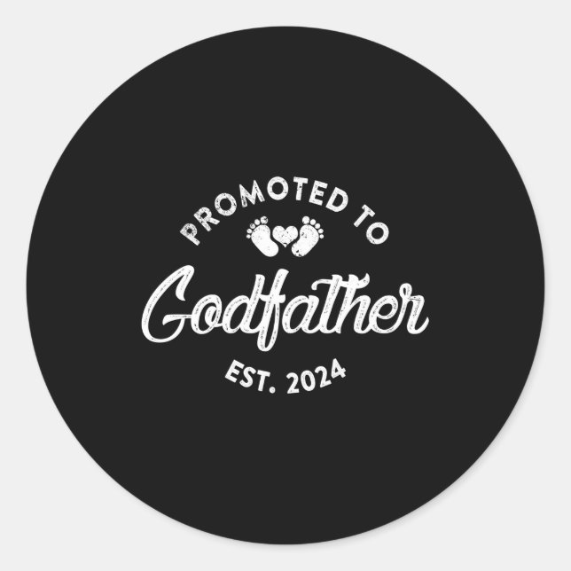 Sticker Rond Promu Au Parrain Est 2024 Drôle Nouvel Oncle (Devant)