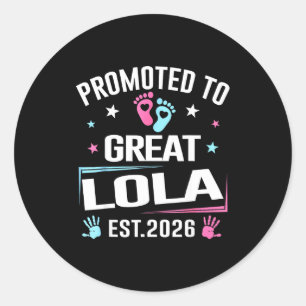 Sticker Rond Promu en grande Lola Est 2026 Annonce de grossesse