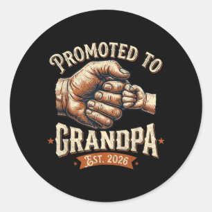 Sticker Rond Promu Grand-père 2026 Check Ba