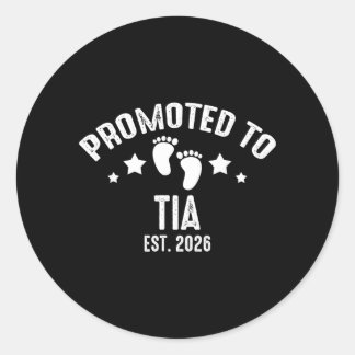 Sticker Rond Promu Tia pour être 2026 Enfin Annonce Bébé