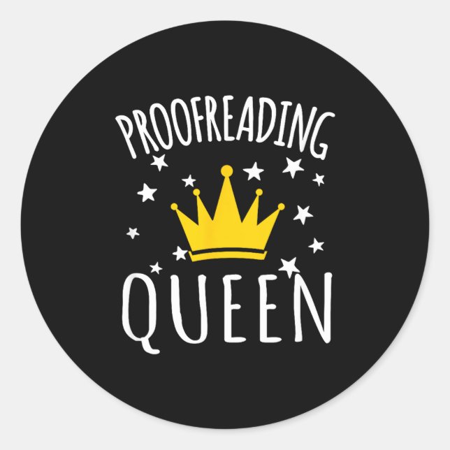 Sticker Rond Proofreading Humor Funny Proofreading Quote Proofr (Devant)