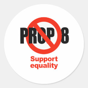Sticker Rond PROP ANTITI 8 - Soutien à l'égalité