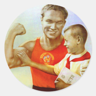 Sticker Rond Propagande soviétique