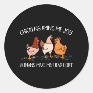 Sticker Rond Propriétaire De Poulet Louvain De Poulet Volaille