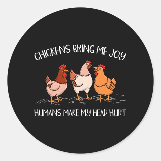 Sticker Rond Propriétaire De Poulet Louvain De Poulet Volaille  (Devant)