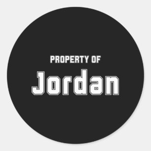 Sticker Rond Propriété De Jordan Funny Bachelorette Cadeaux Pou