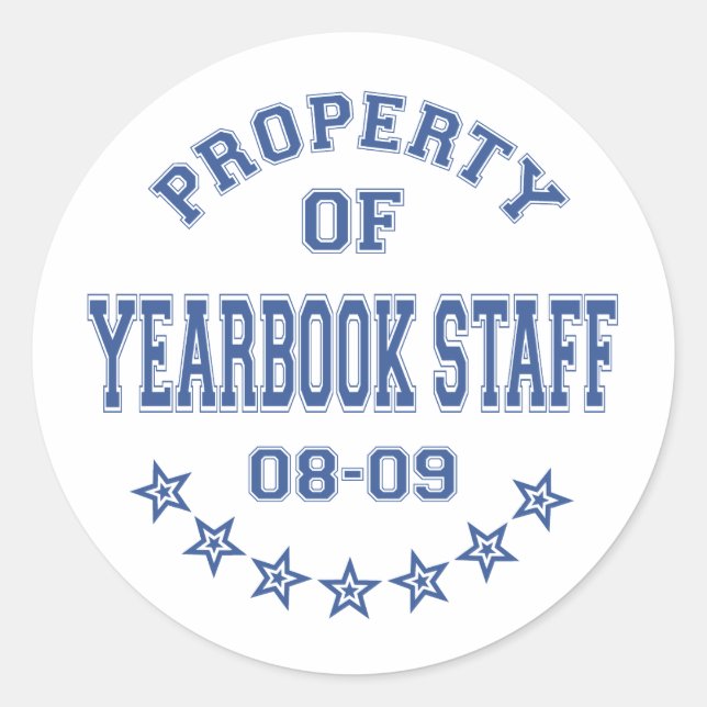 Sticker Rond Propriété de personnel d'annuaire (Devant)