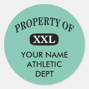 Sticker Rond Propriété de XXL Votre nom
