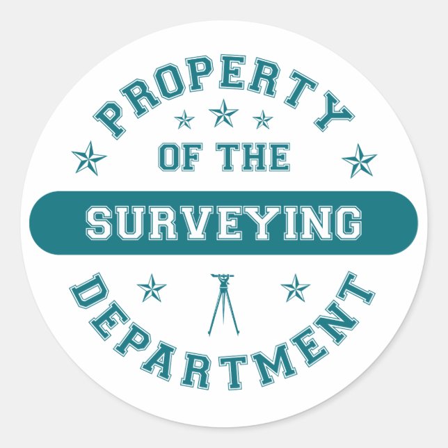 Sticker Rond Propriété du Département des enquêtes (Devant)