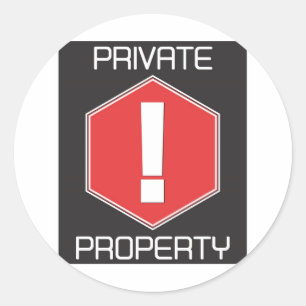 Sticker Rond Propriété privée