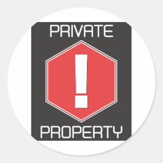 Sticker Rond Propriété privée
