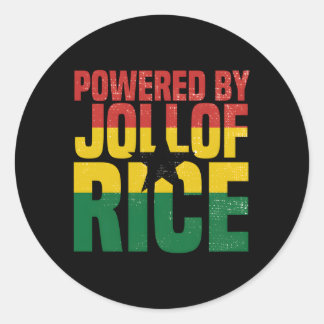 Sticker Rond Propulsé Par Jollof Rice Ghana Pour Les Ghanéens A