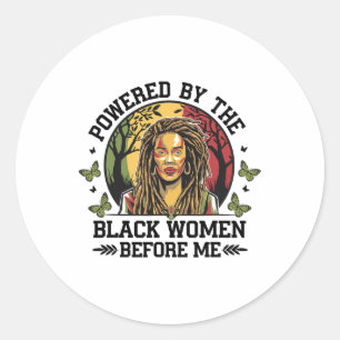 Sticker Rond Propulsé Par La Femme Noire Avant Moi Histoire Noi
