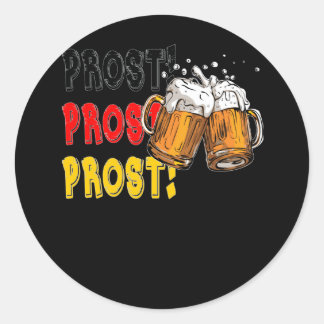 Sticker Rond Prost Chefs Oktoberfest Fun Amusant Allemand Bière