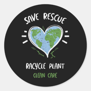 Sticker Rond Protection de l'environnement_ Enregistrer Secouri