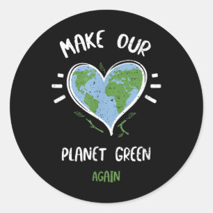Sticker Rond Protection de l'environnement_ Faites de notre pla