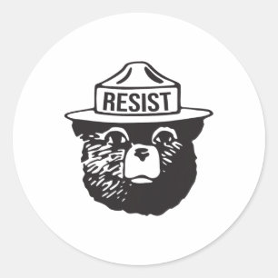 Sticker Rond Protéger le parc national anti-Trump 8647 contre l