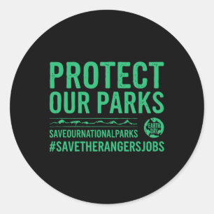 Sticker Rond Protéger nos parcs Sauver nos parcs nationaux Terr