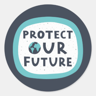 Sticker Rond Protéger notre avenir