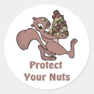 Sticker Rond Protégez vos noix