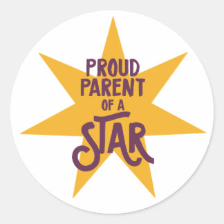 Sticker Rond Proud Parent