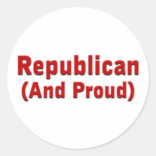 Sticker Rond Proud républican