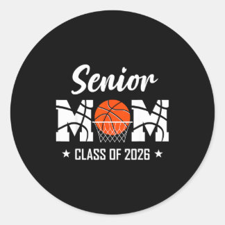 Sticker Rond Proud senior basketball mom 2026 graduation 