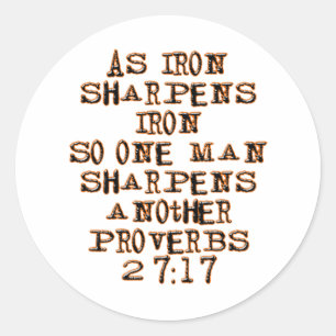 Sticker Rond Proverbes 27:17