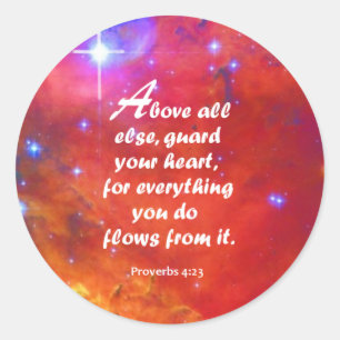 Sticker Rond Proverbes 4:23