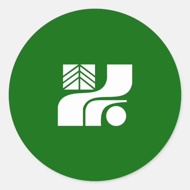 Sticker Rond province du japon préfecture de tochigi (Devant)