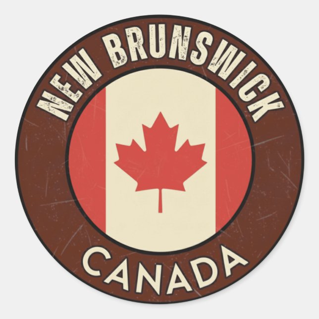 Sticker Rond Province of New Brunswick Canada (Devant)