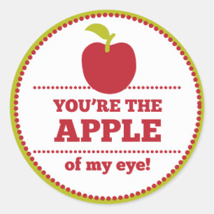 Sticker Rond Prunelle de mon oeil portent des fruits Valentine