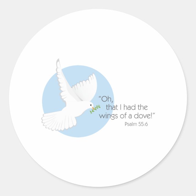 Sticker Rond Psalm Dove (Devant)