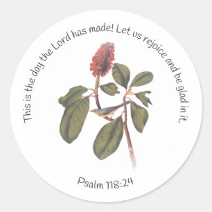 Sticker Rond Psaume 118:24
