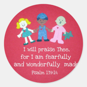 Sticker Rond Psaume 139:14