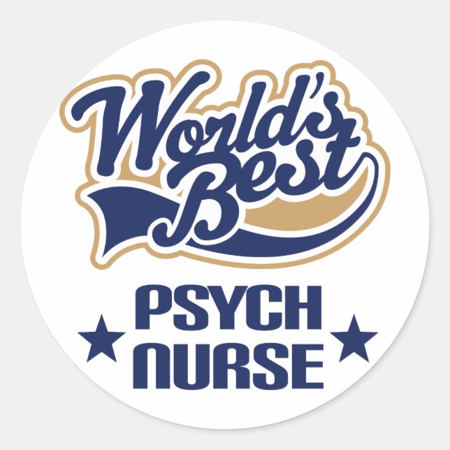 Sticker Rond Psych Nurse Cadeau (Devant)