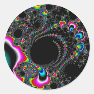 Sticker Rond Psychedelace - Fractale