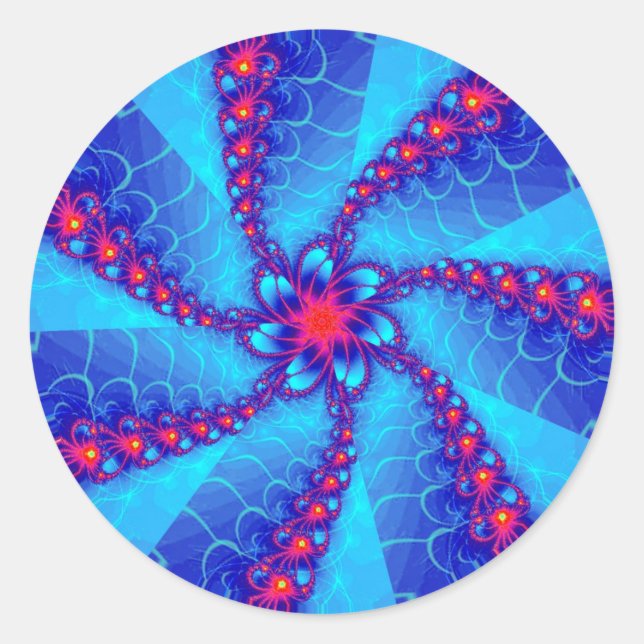 Sticker Rond psychédélique (Devant)