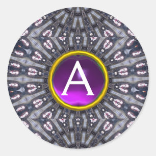 Sticker Rond PSYCHÉDELIQUE KALEIDOSCOPE /MYSTIC MEMORIE monogra