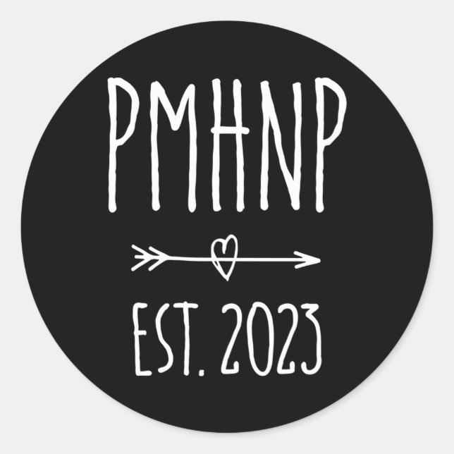 Sticker Rond Psychiatrie infirmière praticienne Pmhnp Graduatio (Devant)
