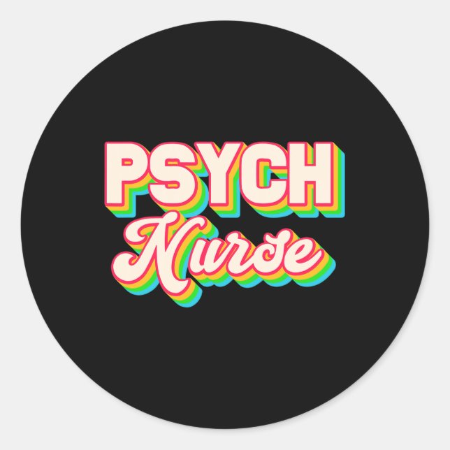 Sticker Rond Psychologie Infirmière Psychiatrique Département d (Devant)