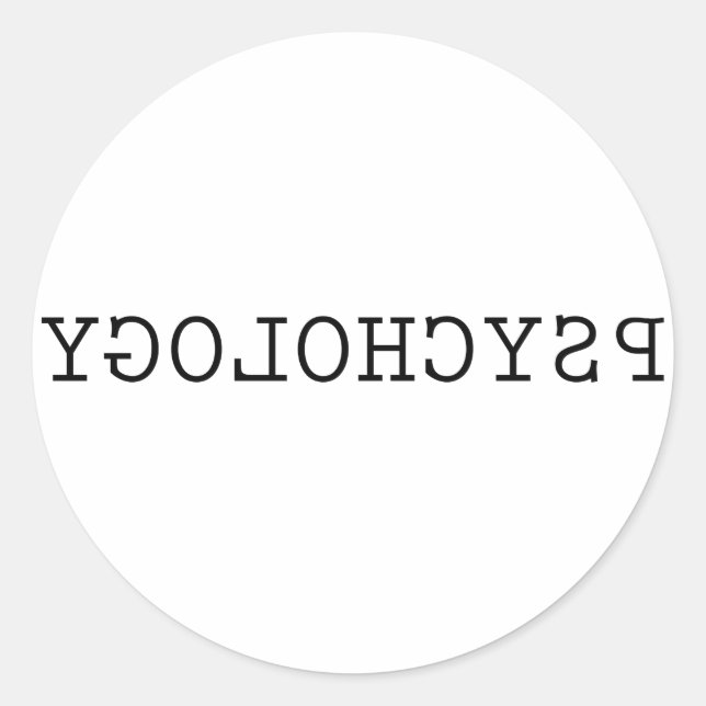 Sticker Rond Psychologie inverse (Devant)