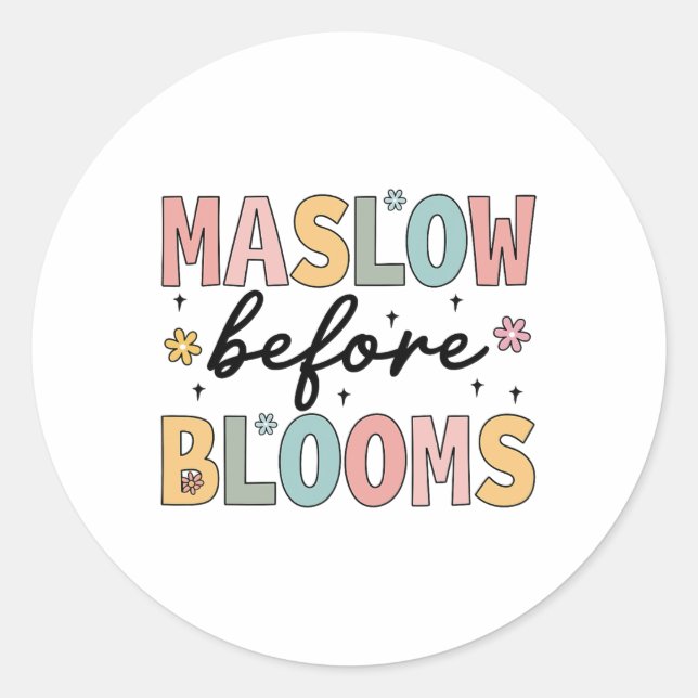 Sticker Rond Psychologue Maslow Avant Bloom Spirate Clro Enseig (Devant)